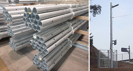 軽量化を実現した施工、運搬性の富んだ劣化にも強い鋼管柱をご提供しております。
