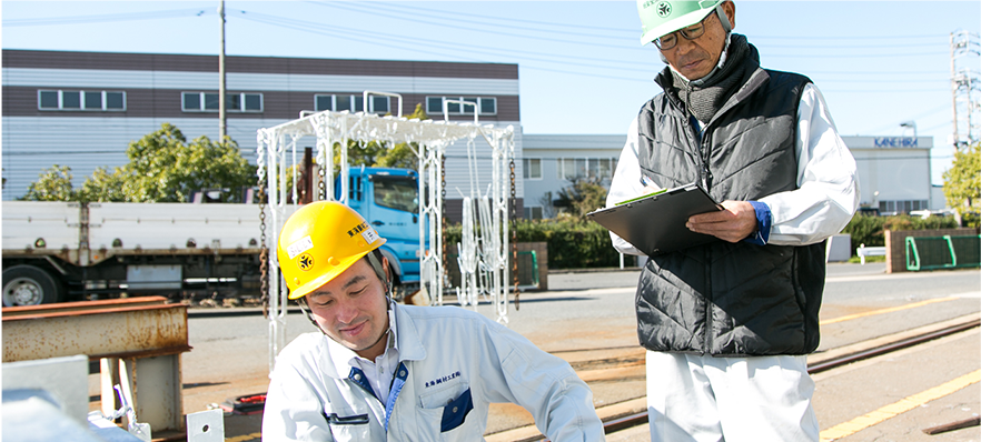別々別々の入出荷場所が設置されているので同時作業が可能。